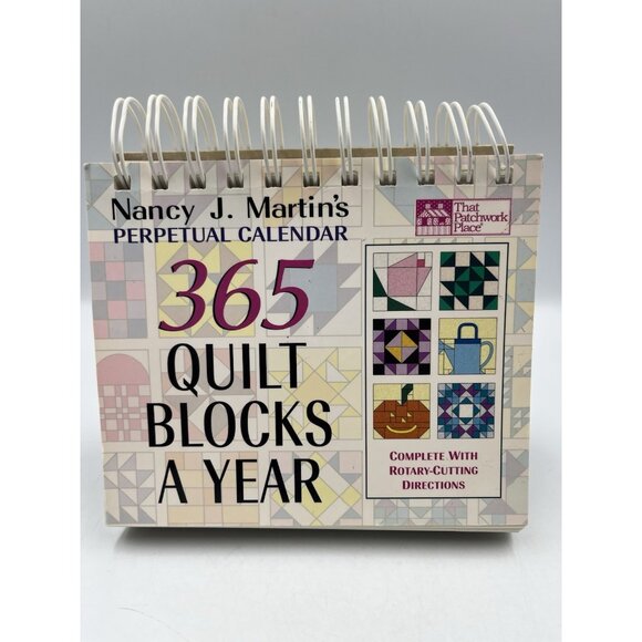 VTG 365 Quilt Blocks a Year: Perpetual Calendar by Nancy J. Martin: Used SEE ALL - Picture 1 of 16